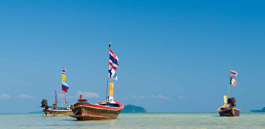 Traditional Thai longtail boat in Thailand