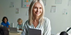 Middle School Teacher in Classroom